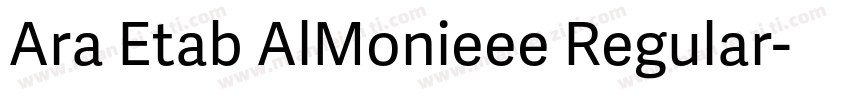 Ara Etab AlMonieee Regular字体转换